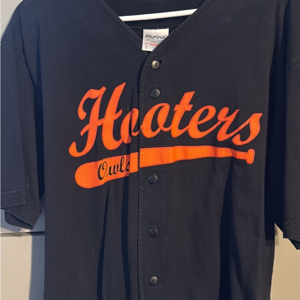 Hooters Black and Orange Jersey Shirt